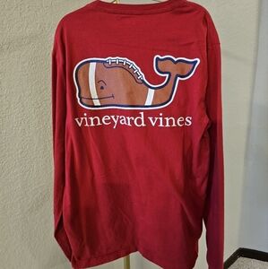 Vineyard Vines Red Football long sleeve